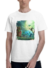 Clash Of Clans Halloween 180G 100% Cotton Printed Round Neck Short-Sleeve T-Shirt, Gifts for Men Dad Husband Grandpa, S-XXXL, White