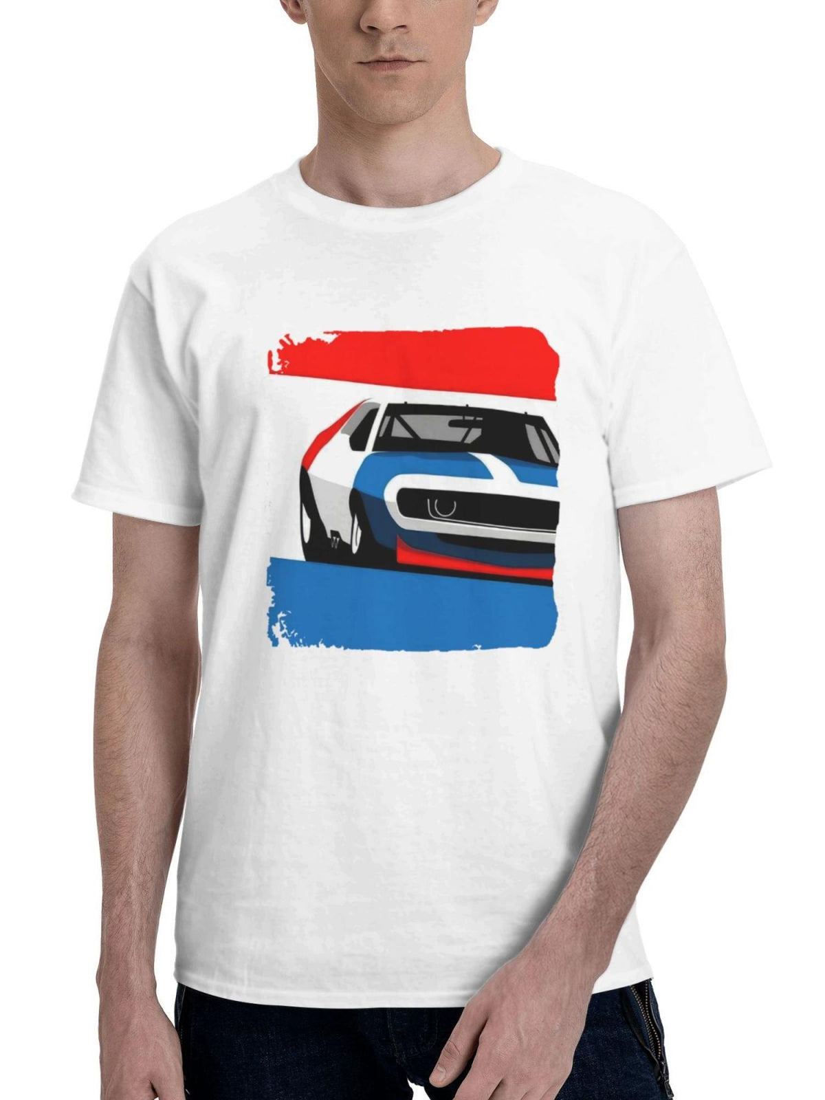 Classic Bmw Minimal 180G 100% Cotton Printed Round Neck Short-Sleeve T-Shirt, Gifts for Men Dad Husband Grandpa, S-XXXL, White