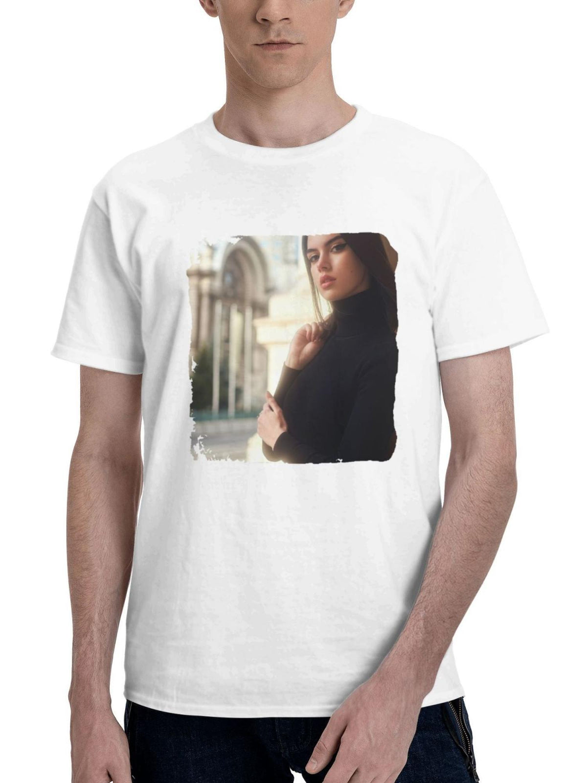 Classy Girl Outdoor Buildings 180G 100% Cotton Printed Round Neck Short-Sleeve T-Shirt, Gifts for Men Dad Husband Grandpa, S-XXXL, White