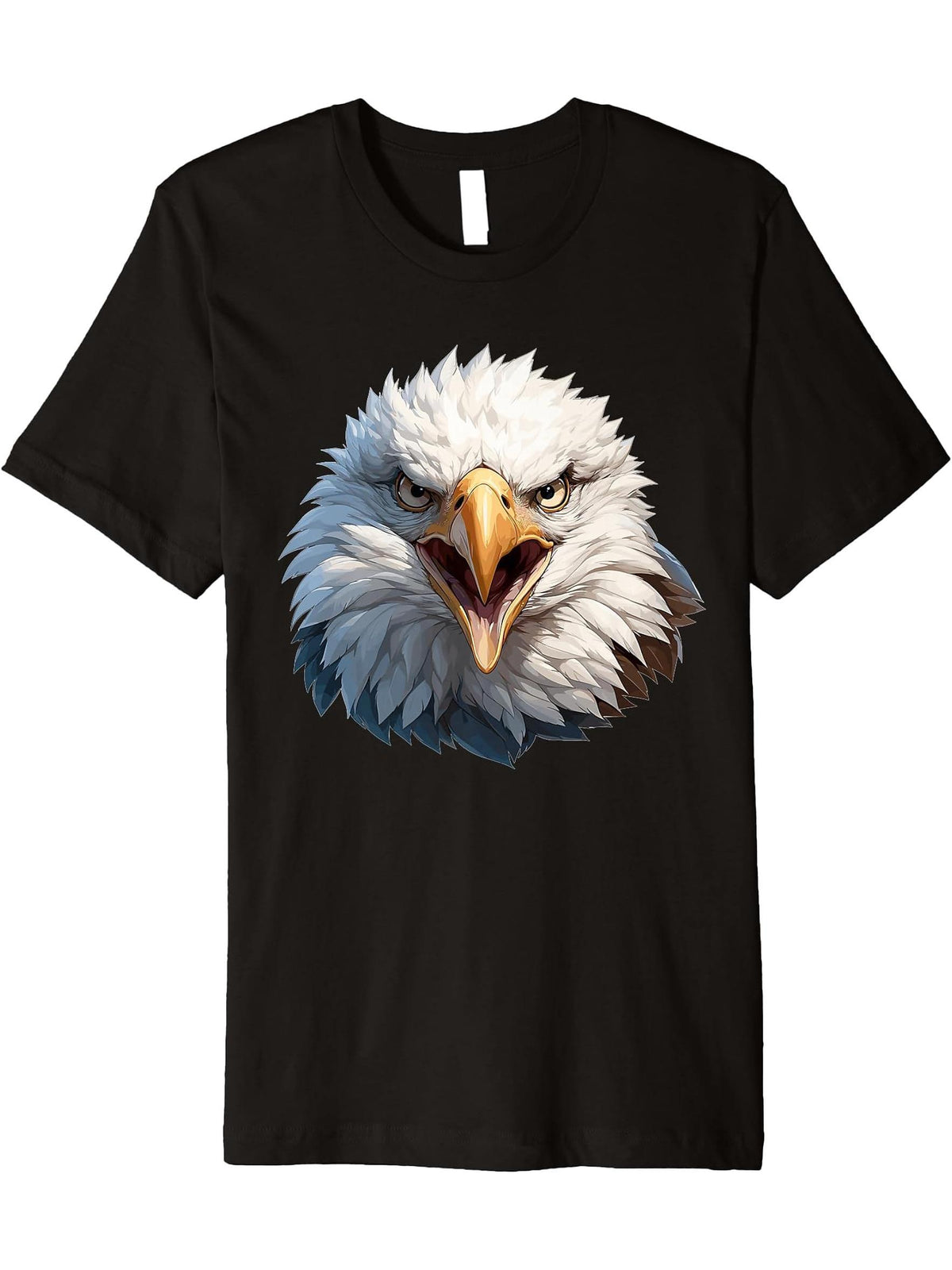 Bald Eagles Bald Eagle Premium T-Shirt 180G 100% Cotton Printed Round Neck Short-Sleeve T-Shirt, Gifts for Men Dad Husband Grandpa, S-XXXL, Black