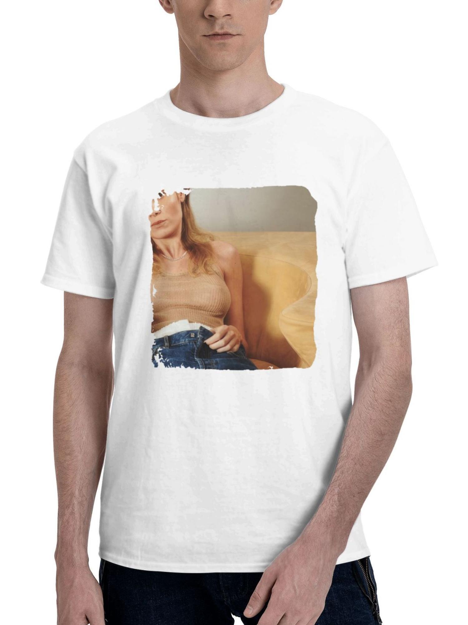 Brie Larson Harpers Bazaar Us 2023 180G 100% Cotton Printed Round Neck Short-Sleeve T-Shirt, Gifts for Men Dad Husband Grandpa, S-XXXL, White