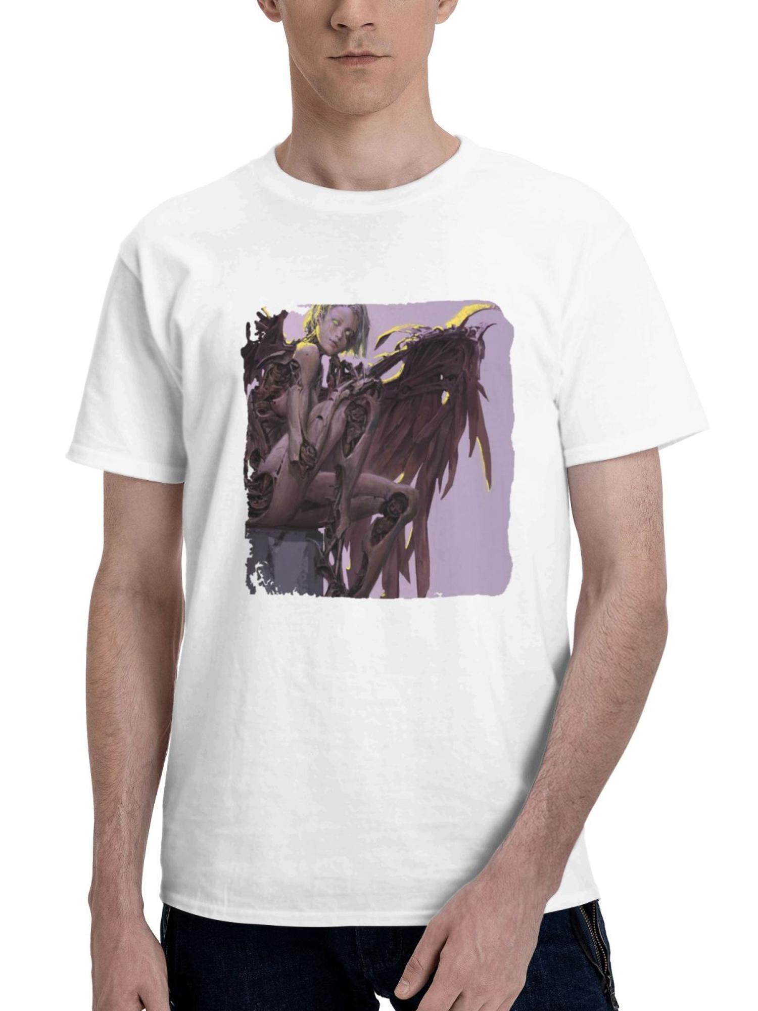 Broken On All Sides 180G 100% Cotton Printed Round Neck Short-Sleeve T-Shirt, Gifts for Men Dad Husband Grandpa, S-XXXL, White