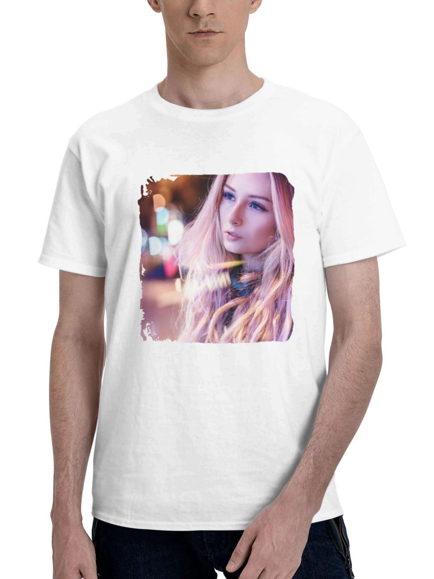 Beautiful Women Blonde 180G 100% Cotton Printed Round Neck Short-Sleeve T-Shirt, Gifts for Men Dad Husband Grandpa, S-XXXL, White