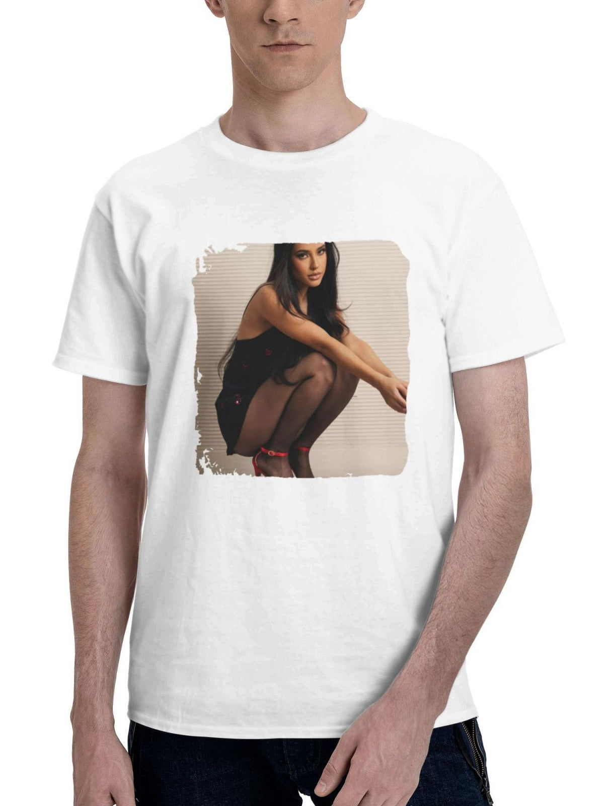 Becky G Hatc Magazine Issue 14 January 2024 180G 100% Cotton Printed Round Neck Short-Sleeve T-Shirt, Gifts for Men Dad Husband Grandpa, S-XXXL, White