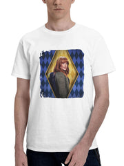 Bryce Dallas Howard As Elly Conway In Argylle 180G 100% Cotton Printed Round Neck Short-Sleeve T-Shirt, Gifts for Men Dad Husband Grandpa, S-XXXL, White