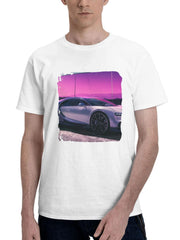 Bugatti Chiron 2024 180G 100% Cotton Printed Round Neck Short-Sleeve T-Shirt, Gifts for Men Dad Husband Grandpa, S-XXXL, White