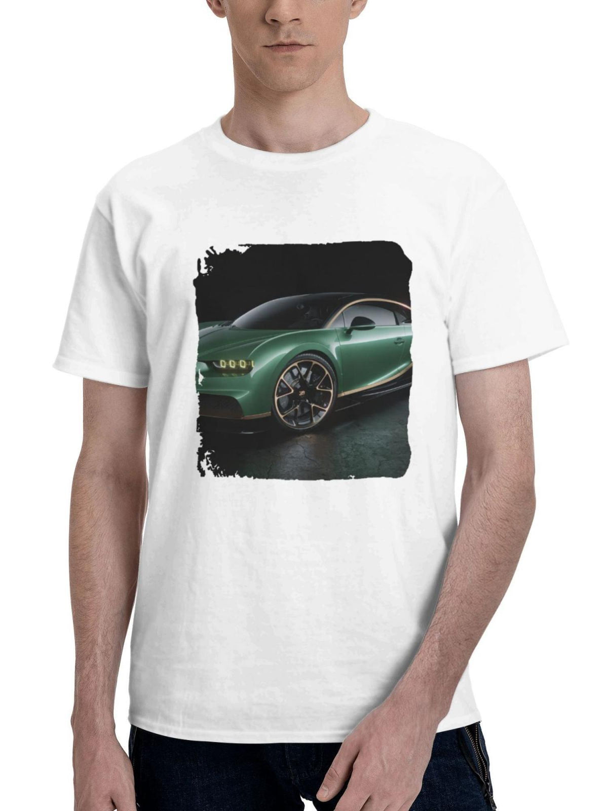Bugatti Chiron Last Delivery 2024 180G 100% Cotton Printed Round Neck Short-Sleeve T-Shirt, Gifts for Men Dad Husband Grandpa, S-XXXL, White