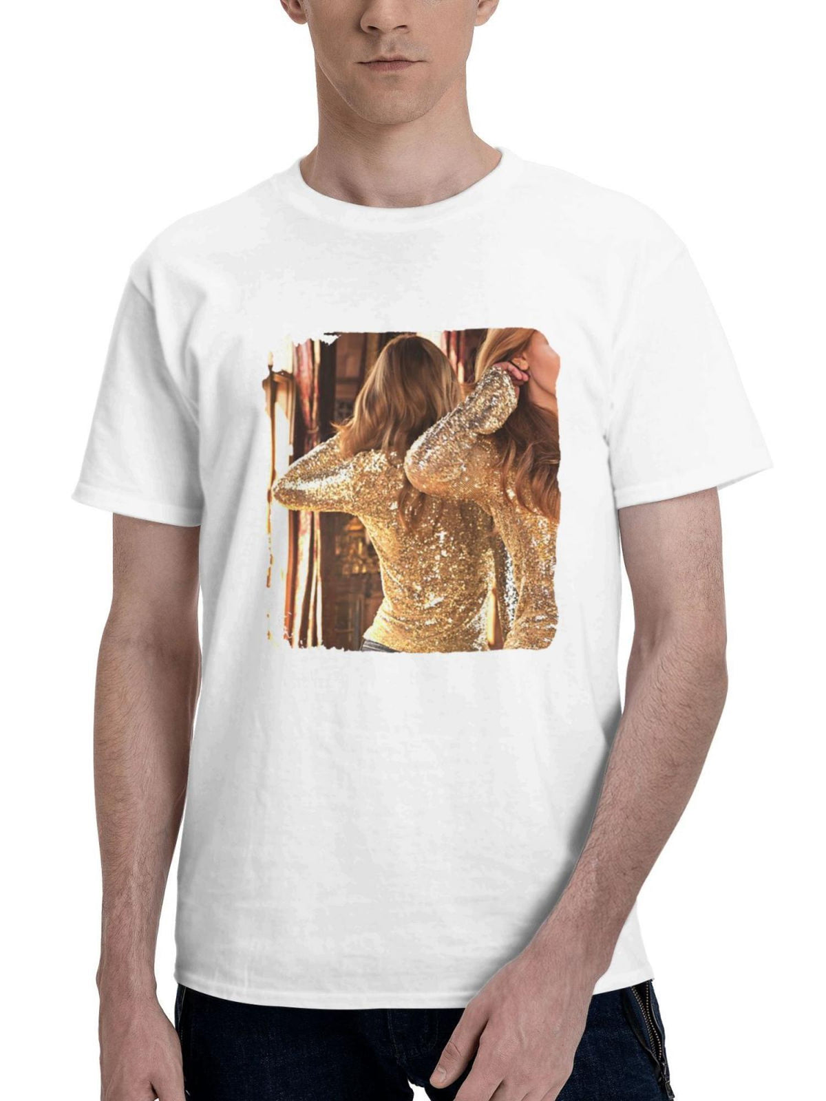 Bella Thorne Let Yourself Shine Campaign 180G 100% Cotton Printed Round Neck Short-Sleeve T-Shirt, Gifts for Men Dad Husband Grandpa, S-XXXL, White