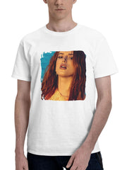 Bella Thorne Ocean Drive Magazine 2023 180G 100% Cotton Printed Round Neck Short-Sleeve T-Shirt, Gifts for Men Dad Husband Grandpa, S-XXXL, White