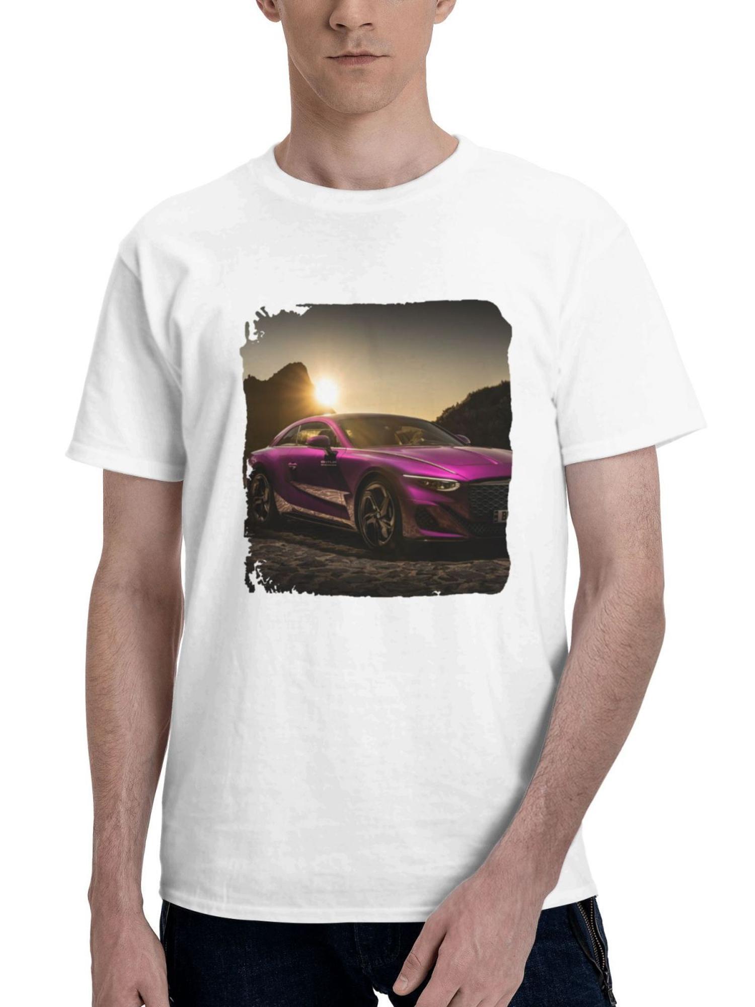 Bentley Mulliner Batur Prototype 180G 100% Cotton Printed Round Neck Short-Sleeve T-Shirt, Gifts for Men Dad Husband Grandpa, S-XXXL, White