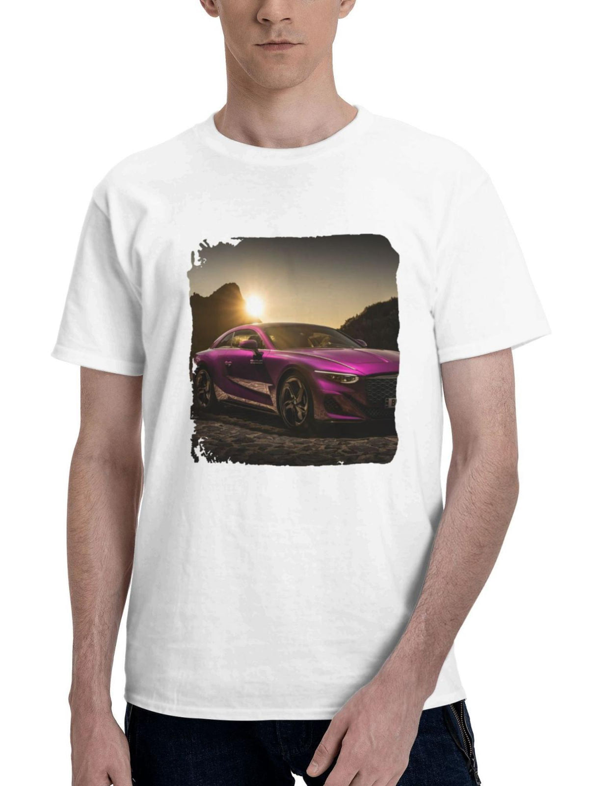 Bentley Mulliner Batur Prototype 180G 100% Cotton Printed Round Neck Short-Sleeve T-Shirt, Gifts for Men Dad Husband Grandpa, S-XXXL, White