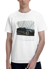 Bugatti W16 Mistral Black 2024 180G 100% Cotton Printed Round Neck Short-Sleeve T-Shirt, Gifts for Men Dad Husband Grandpa, S-XXXL, White
