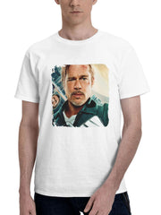 Bullet Train 2022 180G 100% Cotton Printed Round Neck Short-Sleeve T-Shirt, Gifts for Men Dad Husband Grandpa, S-XXXL, White