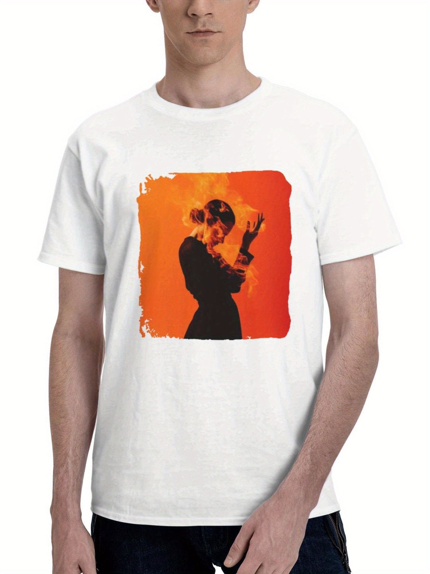 Burning Desires Smoke Signals Of The Soul 180G 100% Cotton Printed Round Neck Short-Sleeve T-Shirt, Gifts for Men Dad Husband Grandpa, S-XXXL, White