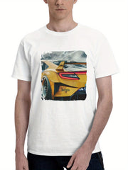 Acura Nsx Lb Works 180G 100% Cotton Printed Round Neck Short-Sleeve T-Shirt, Gifts for Men Dad Husband Grandpa, S-XXXL, White
