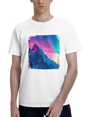 Adventures In Pursuit Of The Northern Lights 180G 100% Cotton Printed Round Neck Short-Sleeve T-Shirt, Gifts for Men Dad Husband Grandpa, S-XXXL, White
