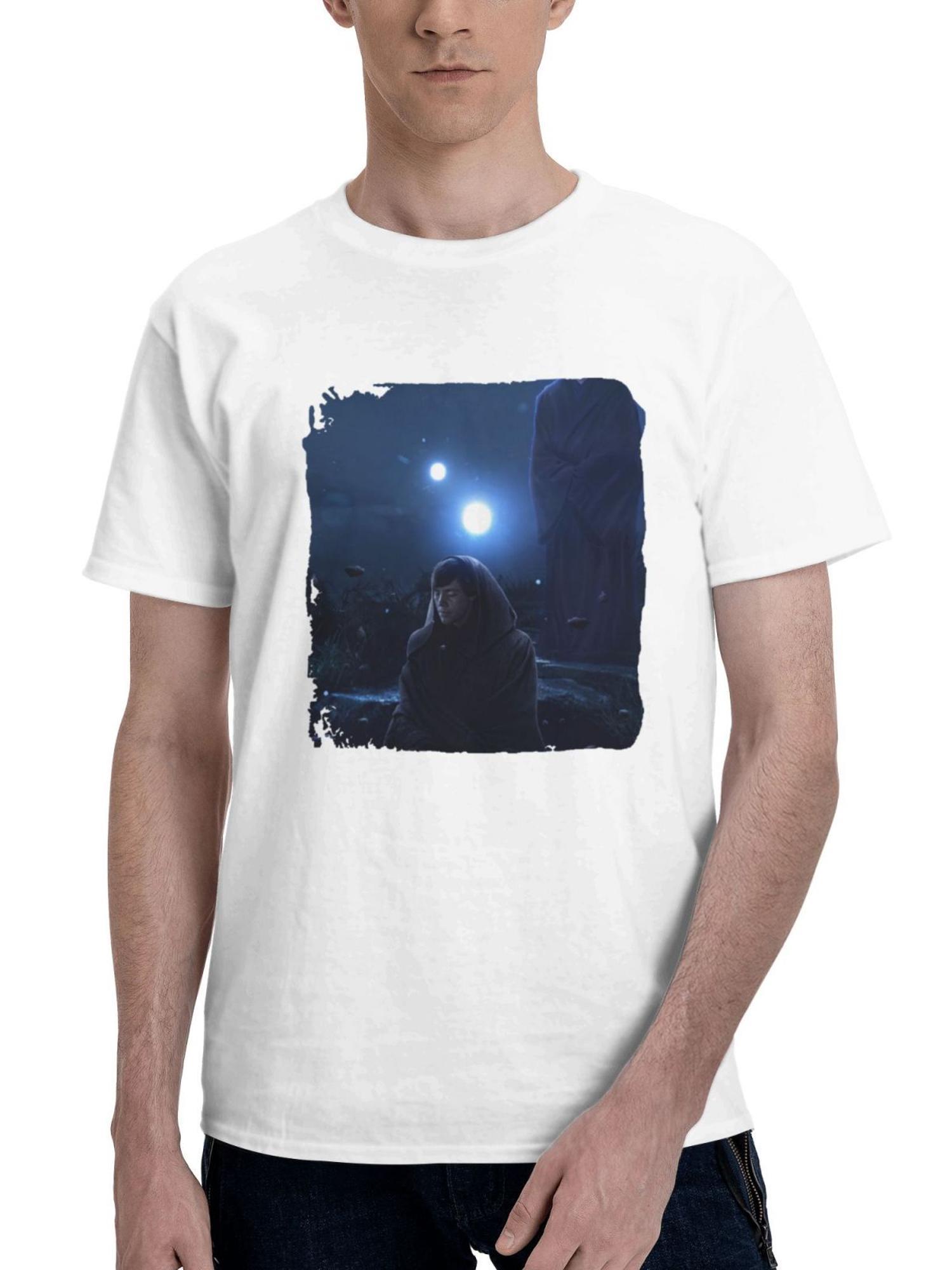 Ahsoka Lukeskywalker Anakin Skywalker In Ahsoka 180G 100% Cotton Printed Round Neck Short-Sleeve T-Shirt, Gifts for Men Dad Husband Grandpa, S-XXXL, White
