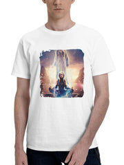 Ahsoka Star Wars Tv Series 180G 100% Cotton Printed Round Neck Short-Sleeve T-Shirt, Gifts for Men Dad Husband Grandpa, S-XXXL, White