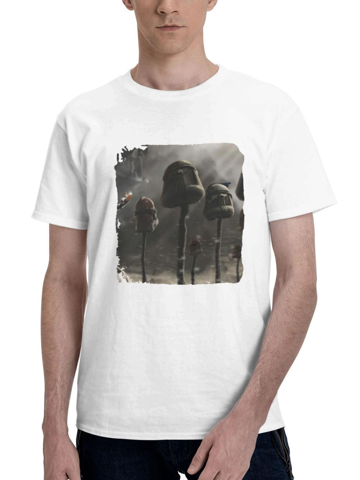 Ahsoka Victory And Death 180G 100% Cotton Printed Round Neck Short-Sleeve T-Shirt, Gifts for Men Dad Husband Grandpa, S-XXXL, White