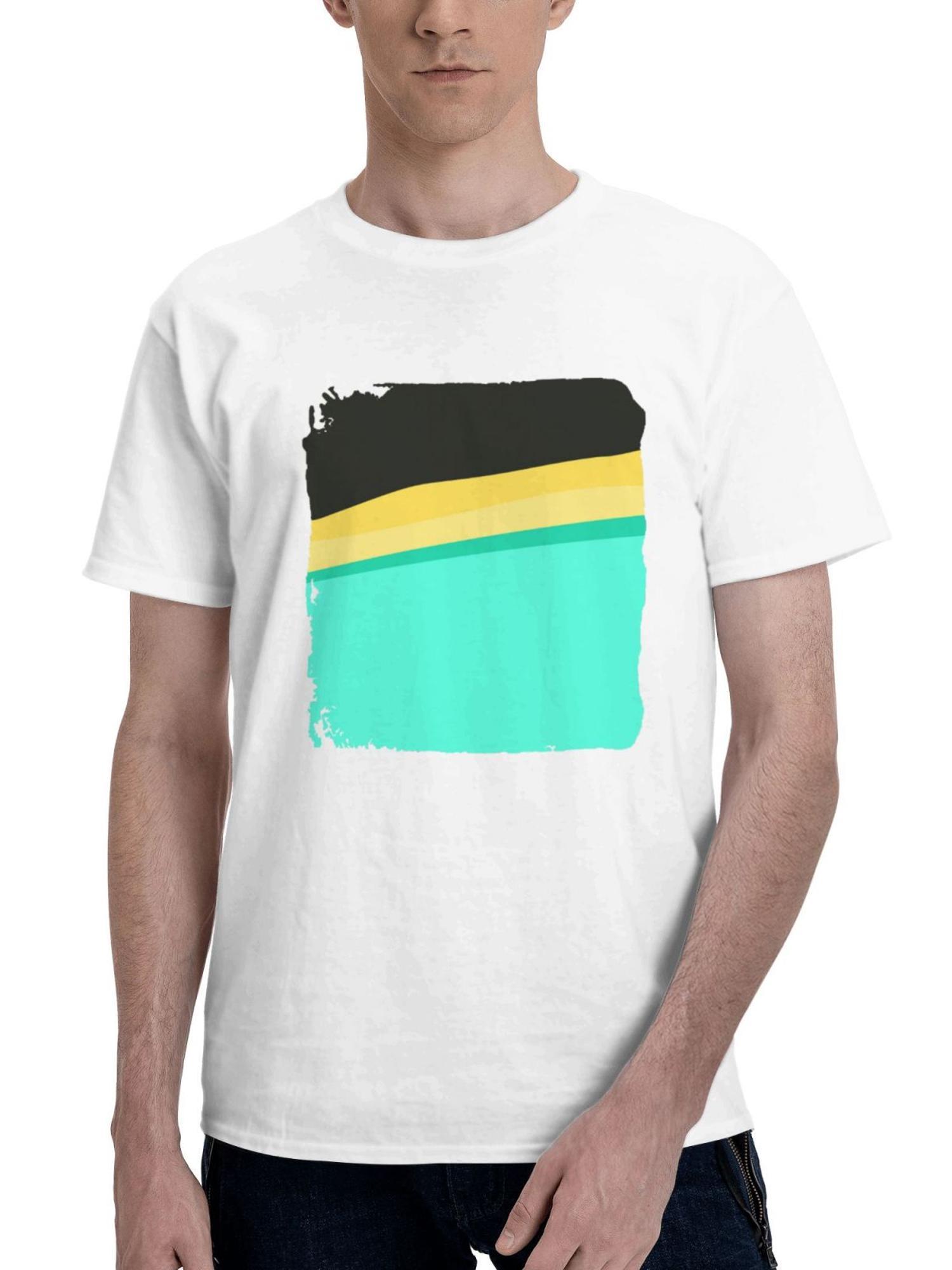 Air Balloon Minimal 180G 100% Cotton Printed Round Neck Short-Sleeve T-Shirt, Gifts for Men Dad Husband Grandpa, S-XXXL, White