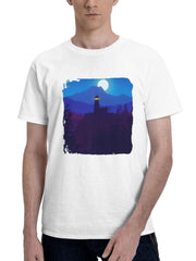 Alan Wake 2 180G 100% Cotton Printed Round Neck Short-Sleeve T-Shirt, Gifts for Men Dad Husband Grandpa, S-XXXL, White