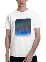 Alberta Farm Night Sky 180G 100% Cotton Printed Round Neck Short-Sleeve T-Shirt, Gifts for Men Dad Husband Grandpa, S-XXXL, White