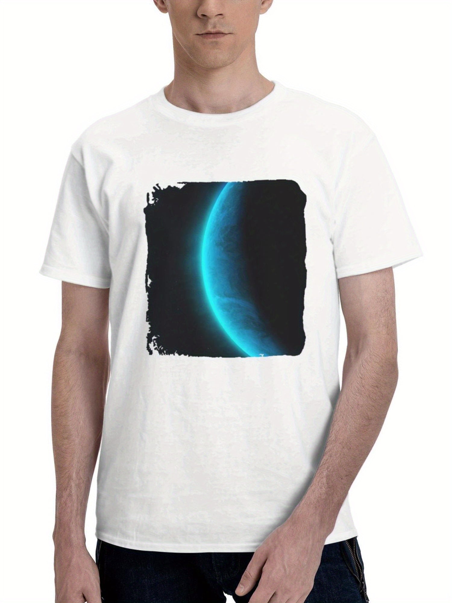 Alien Pla 180G 100% Cotton Printed Round Neck Short-Sleeve T-Shirt, Gifts for Men Dad Husband Grandpa, S-XXXL, White