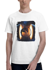 Alien Romulus Fan Made 180G 100% Cotton Printed Round Neck Short-Sleeve T-Shirt, Gifts for Men Dad Husband Grandpa, S-XXXL, White