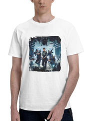 Aliens Dark Descent 180G 100% Cotton Printed Round Neck Short-Sleeve T-Shirt, Gifts for Men Dad Husband Grandpa, S-XXXL, White