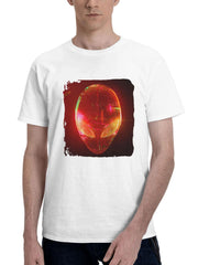 Alienware Glowing Red 180G 100% Cotton Printed Round Neck Short-Sleeve T-Shirt, Gifts for Men Dad Husband Grandpa, S-XXXL, White