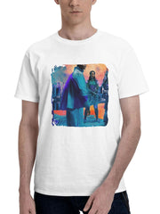 2023 Black Panther Wakanda Forever 180G 100% Cotton Printed Round Neck Short-Sleeve T-Shirt, Gifts for Men Dad Husband Grandpa, S-XXXL, White