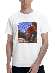 2023 Clash Of Clans Barbarian 180G 100% Cotton Printed Round Neck Short-Sleeve T-Shirt, Gifts for Men Dad Husband Grandpa, S-XXXL, White