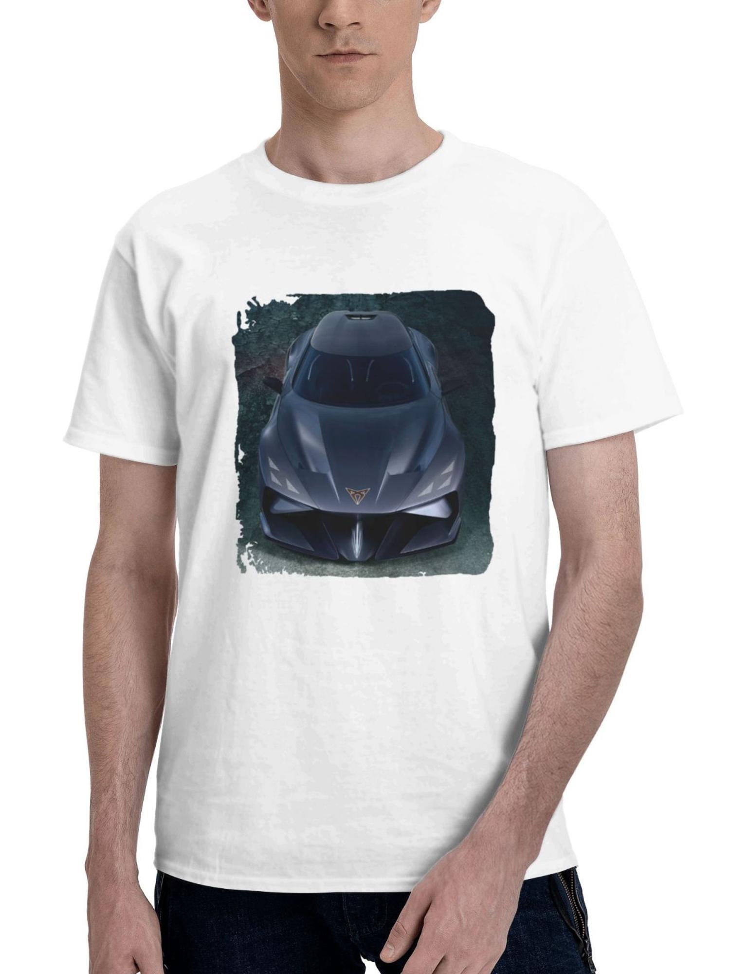 2023 Cupra Darkrebel Concept 180G 100% Cotton Printed Round Neck Short-Sleeve T-Shirt, Gifts for Men Dad Husband Grandpa, S-XXXL, White