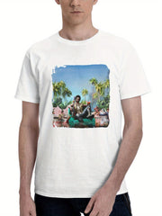 2023 Dead Island 2 180G 100% Cotton Printed Round Neck Short-Sleeve T-Shirt, Gifts for Men Dad Husband Grandpa, S-XXXL, White