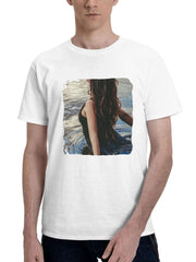 Aurela Skandaj In Lake 180G 100% Cotton Printed Round Neck Short-Sleeve T-Shirt, Gifts for Men Dad Husband Grandpa, S-XXXL, White