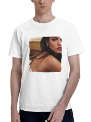 2023 Eiza Gonzalez 180G 100% Cotton Printed Round Neck Short-Sleeve T-Shirt, Gifts for Men Dad Husband Grandpa, S-XXXL, White
