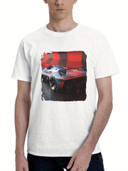 2023 Ferrari Vision Gran Turismo 180G 100% Cotton Printed Round Neck Short-Sleeve T-Shirt, Gifts for Men Dad Husband Grandpa, S-XXXL, White