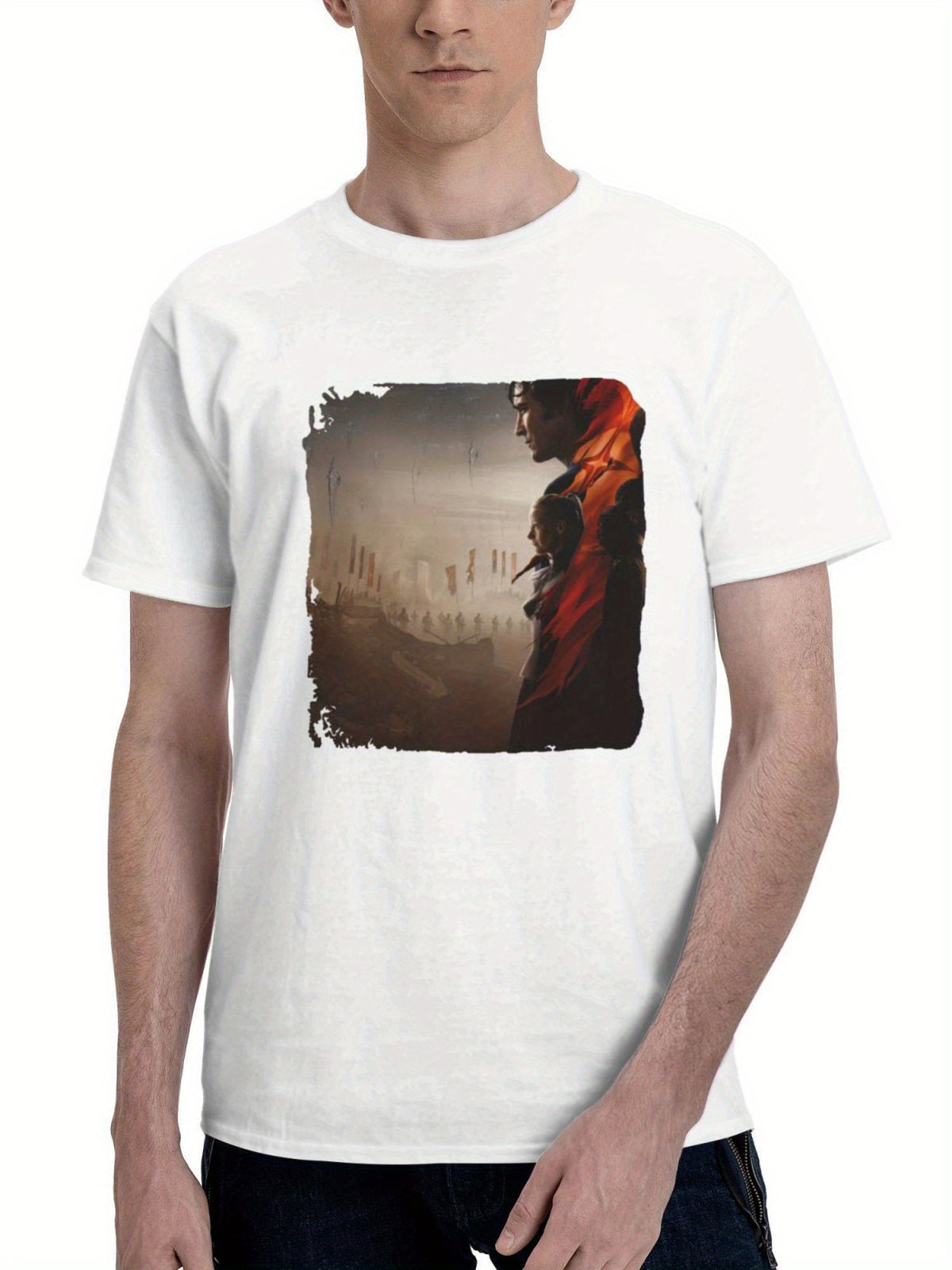 2023 Foundation Season 2 Y6 180G 100% Cotton Printed Round Neck Short-Sleeve T-Shirt, Gifts for Men Dad Husband Grandpa, S-XXXL, White