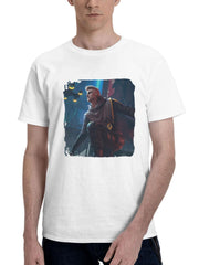 2023 Garena Free Fire Game Wq 180G 100% Cotton Printed Round Neck Short-Sleeve T-Shirt, Gifts for Men Dad Husband Grandpa, S-XXXL, White