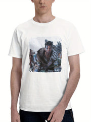 2023 Horizon Forbidden West 39 180G 100% Cotton Printed Round Neck Short-Sleeve T-Shirt, Gifts for Men Dad Husband Grandpa, S-XXXL, White