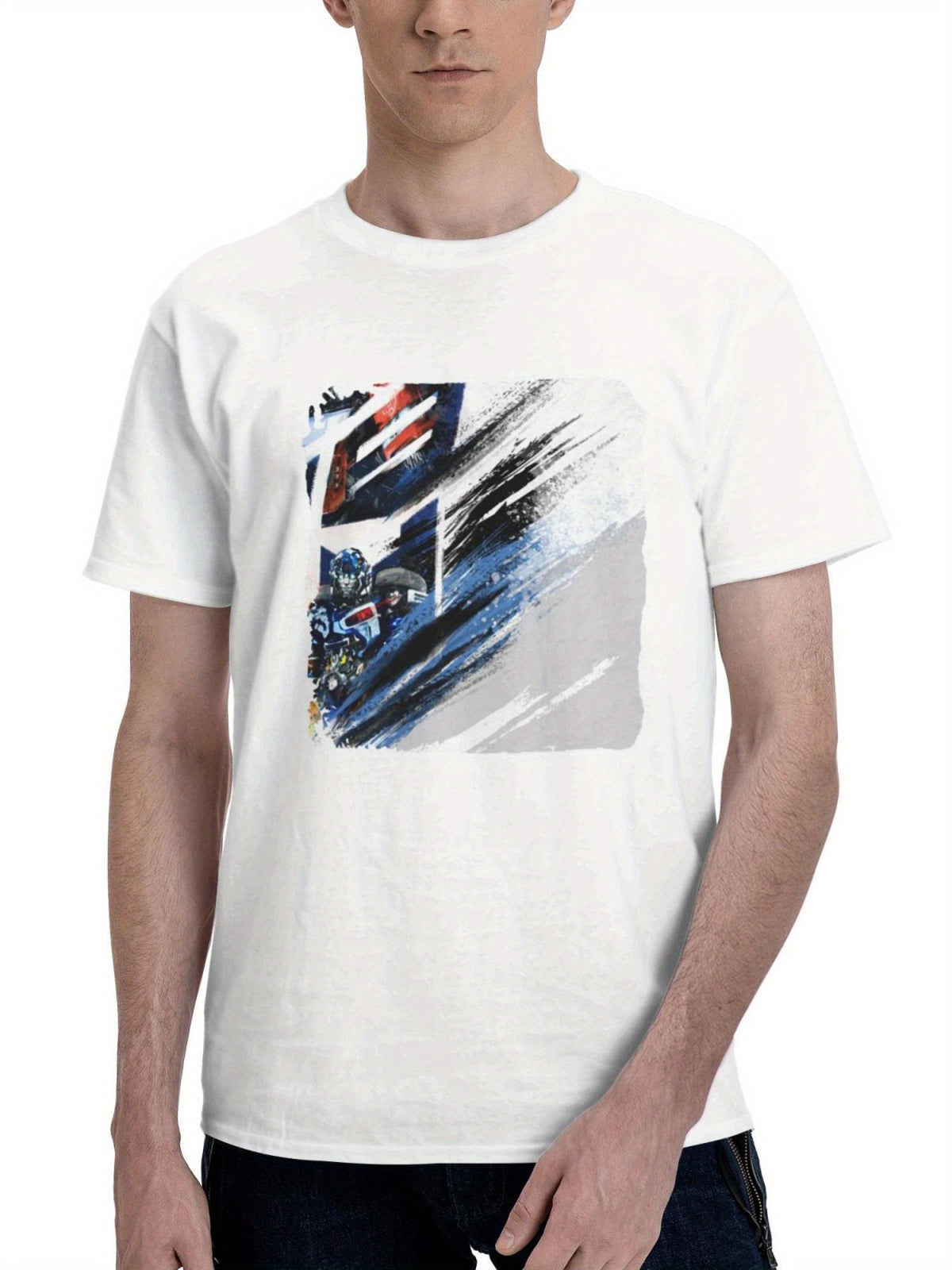 Autobots Transformers Rise Of The Beasts 180G 100% Cotton Printed Round Neck Short-Sleeve T-Shirt, Gifts for Men Dad Husband Grandpa, S-XXXL, White