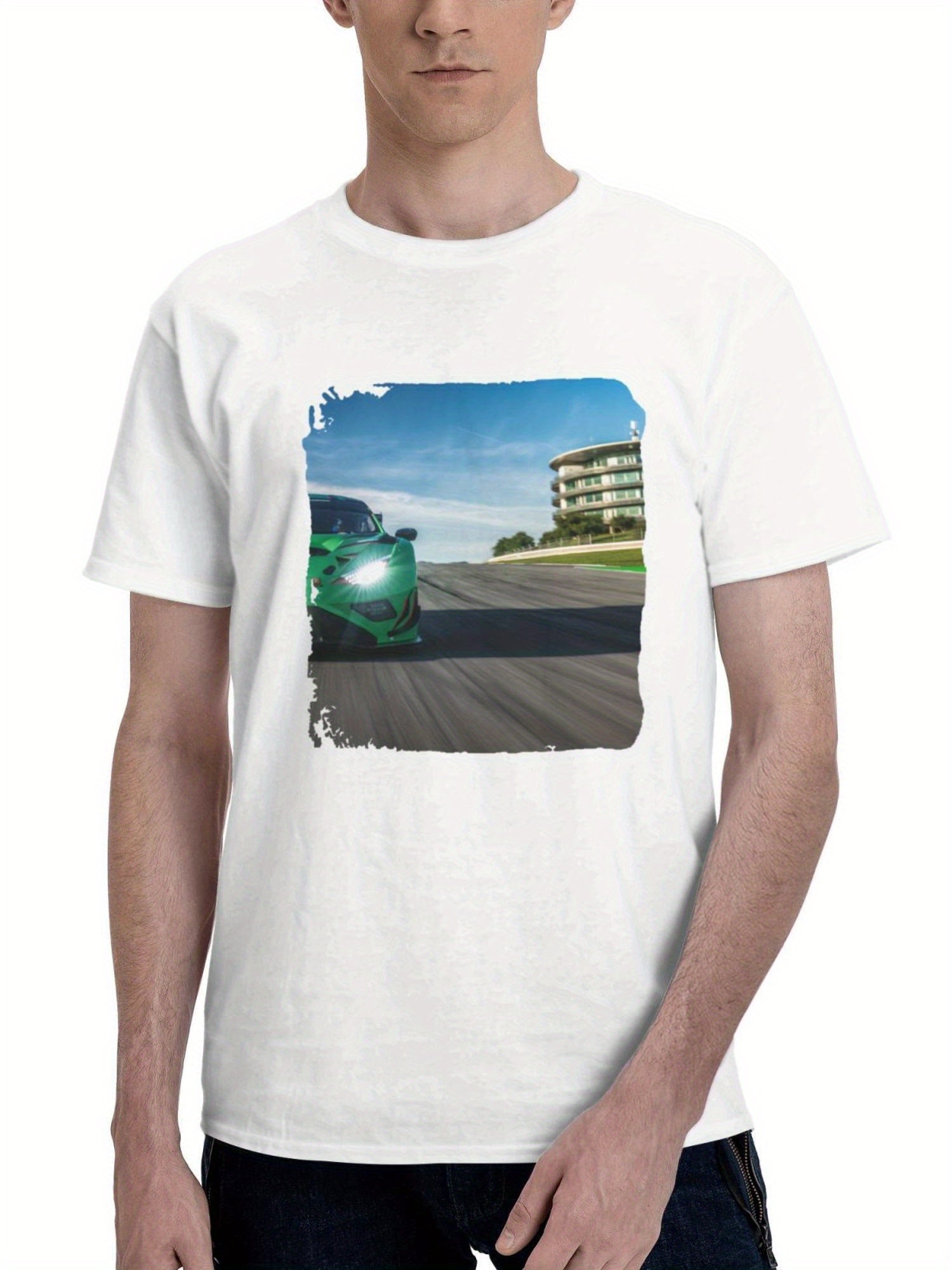 2023 Lamborghini Huracan Gt3 Evo 180G 100% Cotton Printed Round Neck Short-Sleeve T-Shirt, Gifts for Men Dad Husband Grandpa, S-XXXL, White