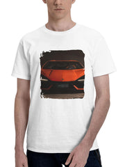 2023 Lamborghini Revuelto Front Look 180G 100% Cotton Printed Round Neck Short-Sleeve T-Shirt, Gifts for Men Dad Husband Grandpa, S-XXXL, White
