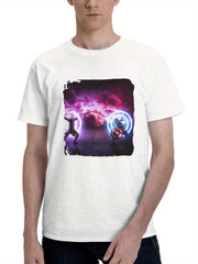 Avengers Gotham Knights Style 180G 100% Cotton Printed Round Neck Short-Sleeve T-Shirt, Gifts for Men Dad Husband Grandpa, S-XXXL, White