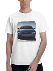 2023 Lucid Air Sapphire Front Look 180G 100% Cotton Printed Round Neck Short-Sleeve T-Shirt, Gifts for Men Dad Husband Grandpa, S-XXXL, White