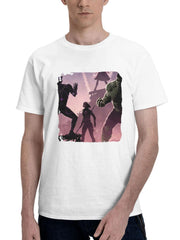 Avengers Infinity War Heroes 180G 100% Cotton Printed Round Neck Short-Sleeve T-Shirt, Gifts for Men Dad Husband Grandpa, S-XXXL, White