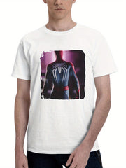 2023 Marvels Spider Man 2 7q 180G 100% Cotton Printed Round Neck Short-Sleeve T-Shirt, Gifts for Men Dad Husband Grandpa, S-XXXL, White