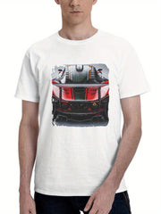 2023 Mclaren P1 Senna Rear View 180G 100% Cotton Printed Round Neck Short-Sleeve T-Shirt, Gifts for Men Dad Husband Grandpa, S-XXXL, White