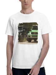 2023 Mercedes Amg G 63 4x4 180G 100% Cotton Printed Round Neck Short-Sleeve T-Shirt, Gifts for Men Dad Husband Grandpa, S-XXXL, White