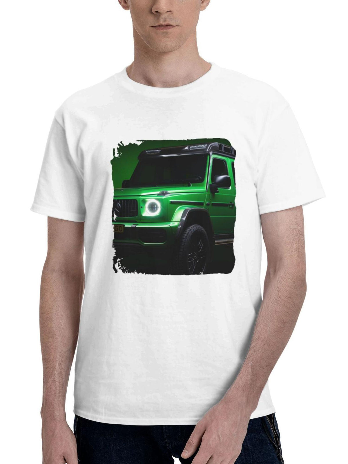 2023 Mercedes Amg G 63 180G 100% Cotton Printed Round Neck Short-Sleeve T-Shirt, Gifts for Men Dad Husband Grandpa, S-XXXL, White